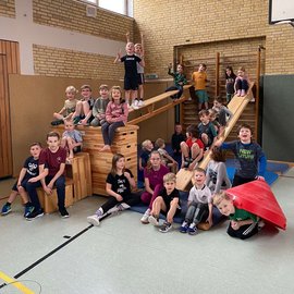 Gruppenbild der Kinder vom Kinderturnen 4-6 Jahre