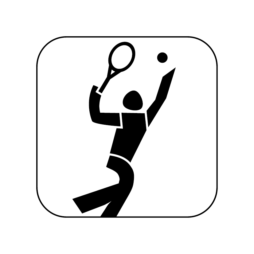 Piktogramm Tennisspieler